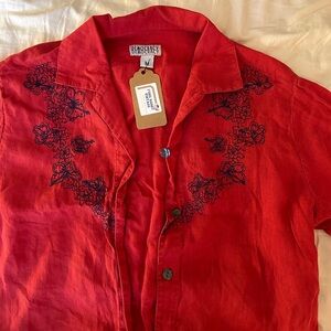 Embroidered Vintage Button Up